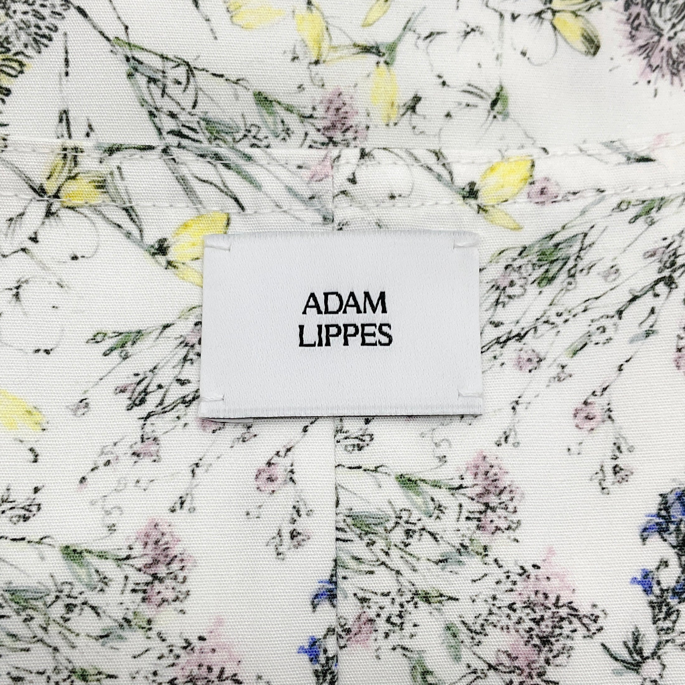 Adam Lippes White Multi Floral Cotton Cassie Midi Dress