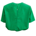 Load image into Gallery viewer, Maison Rabih Kayrouz Emerald Green Cropped Drawstring Top

