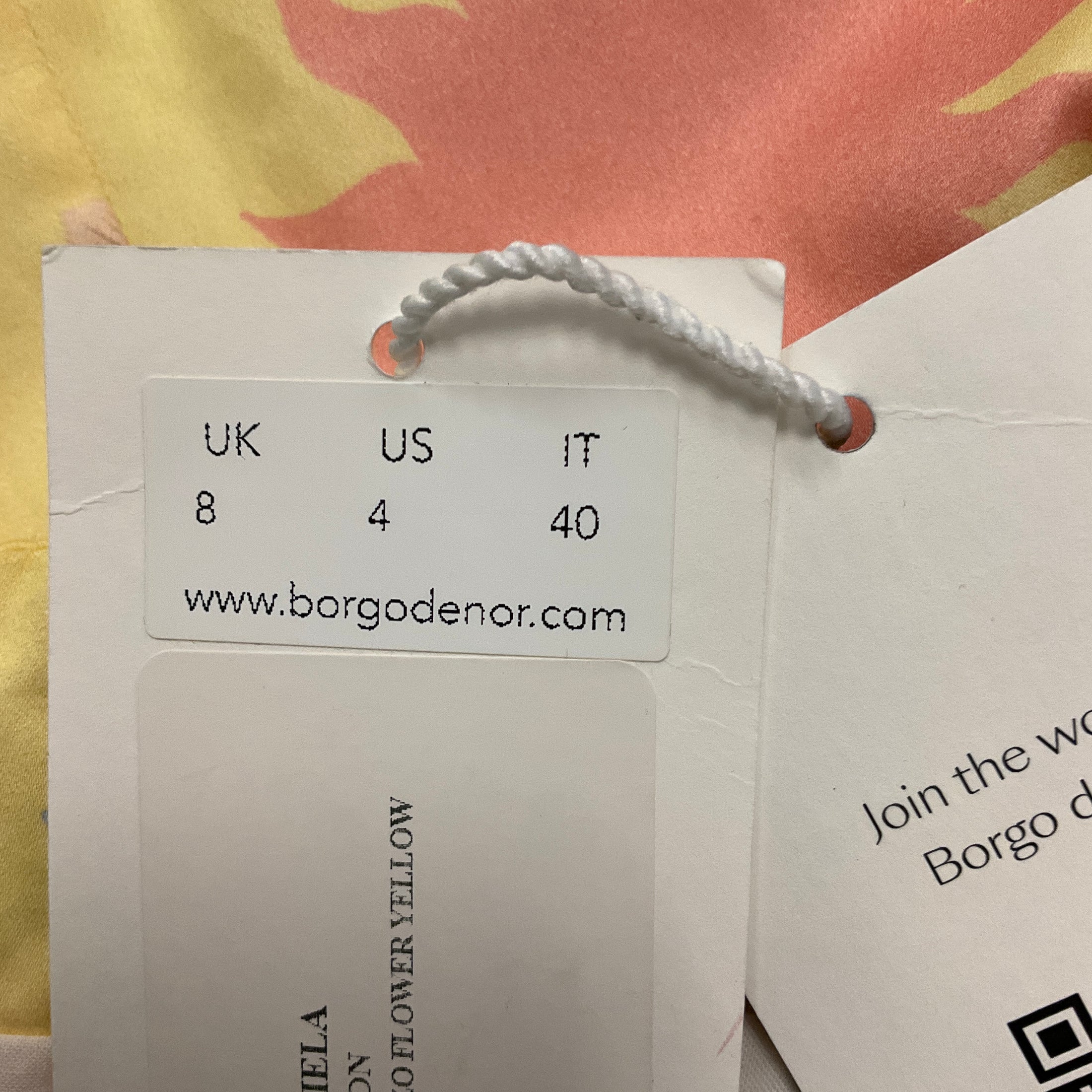 Borgo de Nor Terrazo Flower Yellow Cordiela Cotton Dress