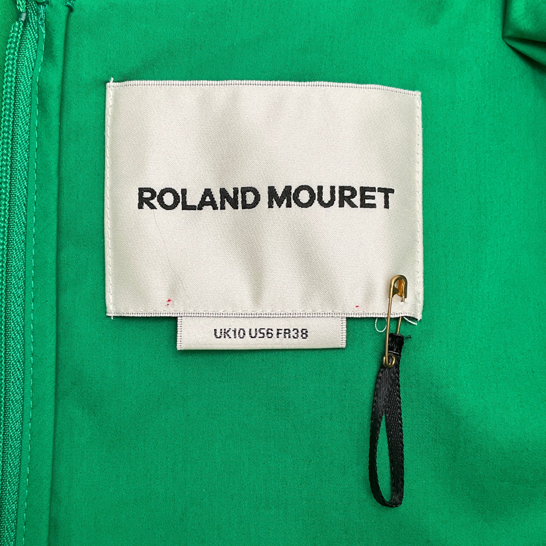 Roland Mouret Green Cotton Cap Sleeve Dress