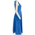 Load image into Gallery viewer, Roland Mouret Blue Cotton Tie Shoulder Detail Sleeveless Dress
