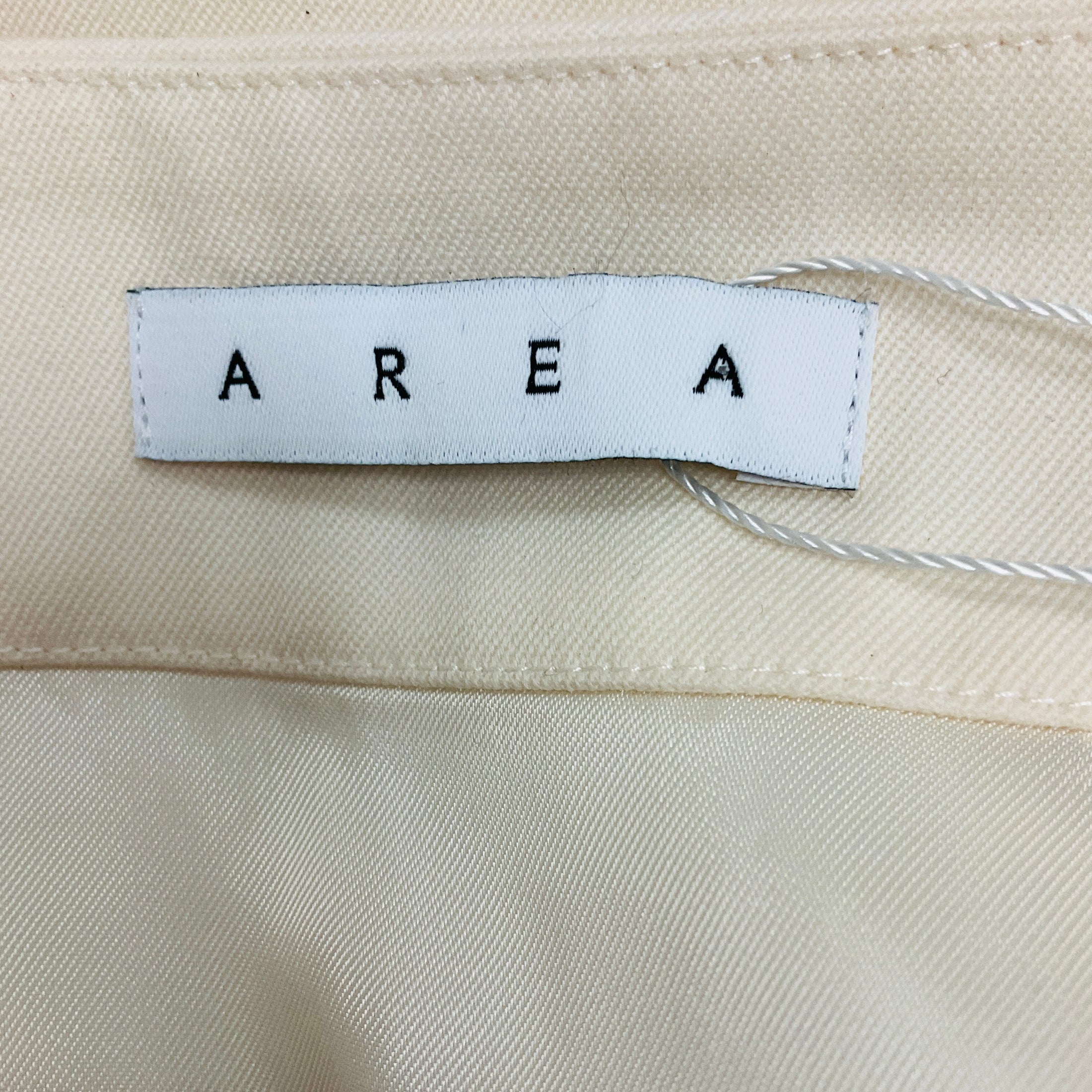 Area Cream Crystal Embellished Wool Twill Mini Skirt