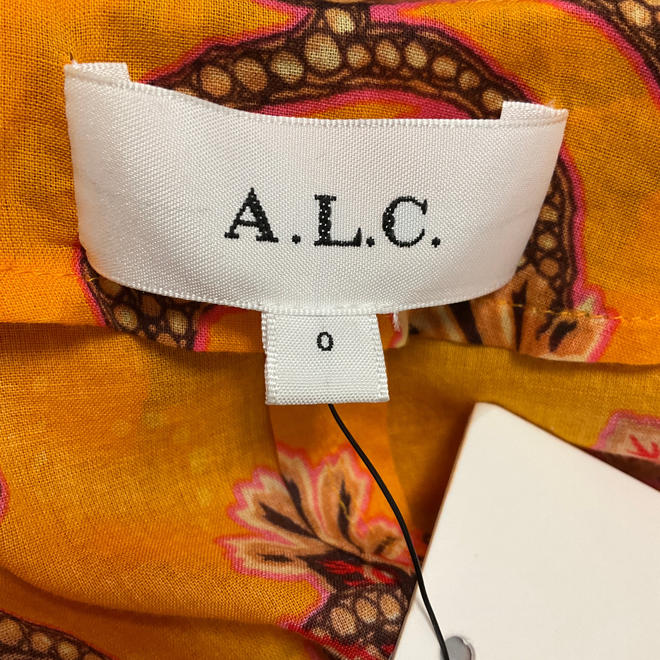 A.L.C. Yellow Sayer Cotton Voile V-Neck Midi Dress