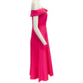 Load image into Gallery viewer, Roland Mouret Hot Pink Cotton Off Shoulder Dress
