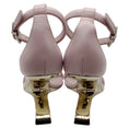 Load image into Gallery viewer, Alexander McQueen Lilac Leather Arc Metal Heeled Sandals
