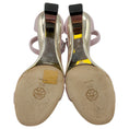 Load image into Gallery viewer, Alexander McQueen Lilac Leather Arc Metal Heeled Sandals
