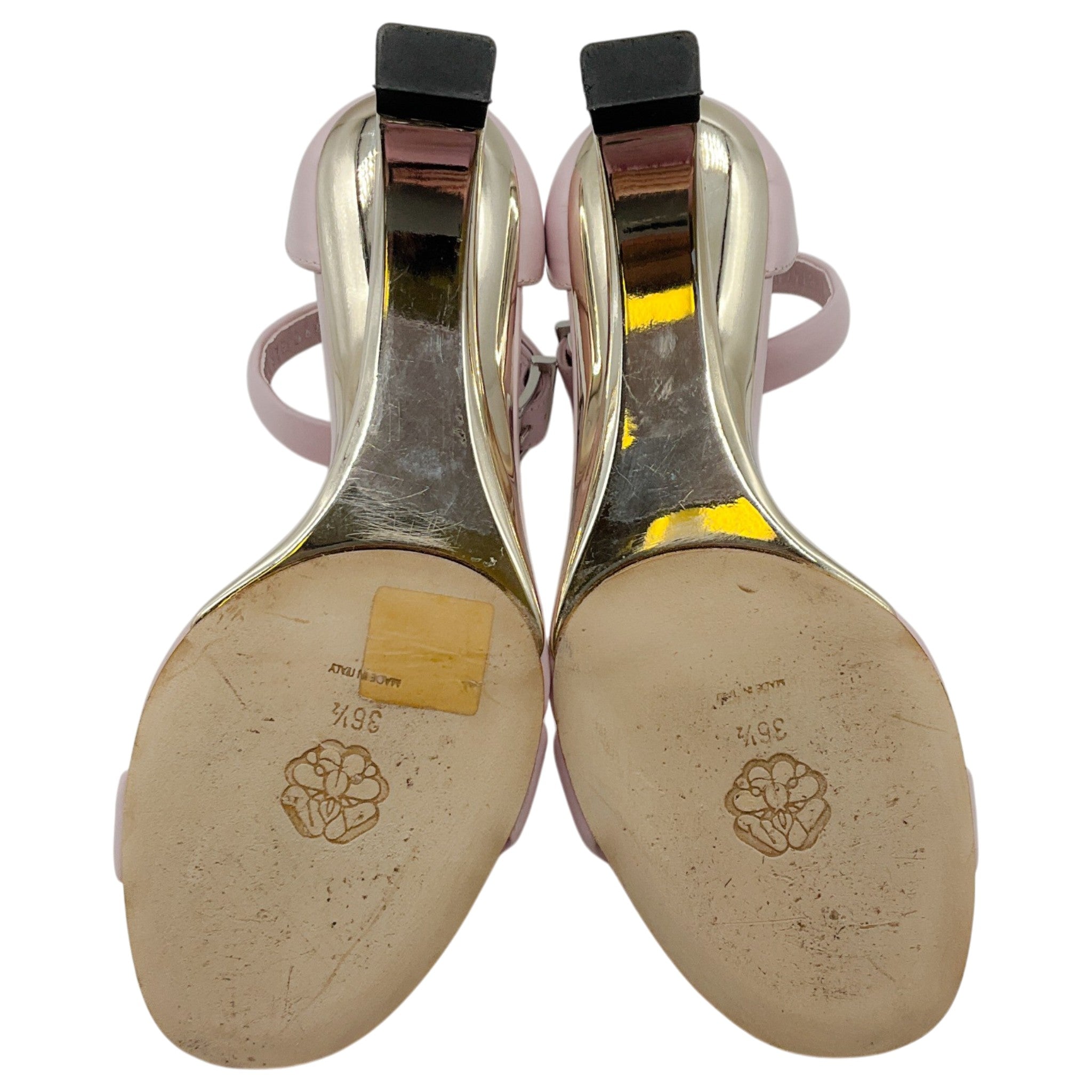 Alexander McQueen Lilac Leather Arc Metal Heeled Sandals