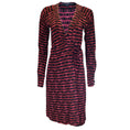 Load image into Gallery viewer, Gucci Red / Black Circle Print Long Sleeved Jersey Wrap Dress
