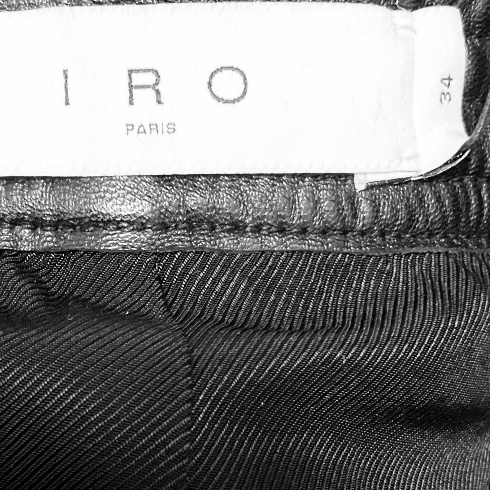 Iro Black Lamb Leather Piper Pants