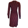 Load image into Gallery viewer, Gucci Red / Black Circle Print Long Sleeved Jersey Wrap Dress
