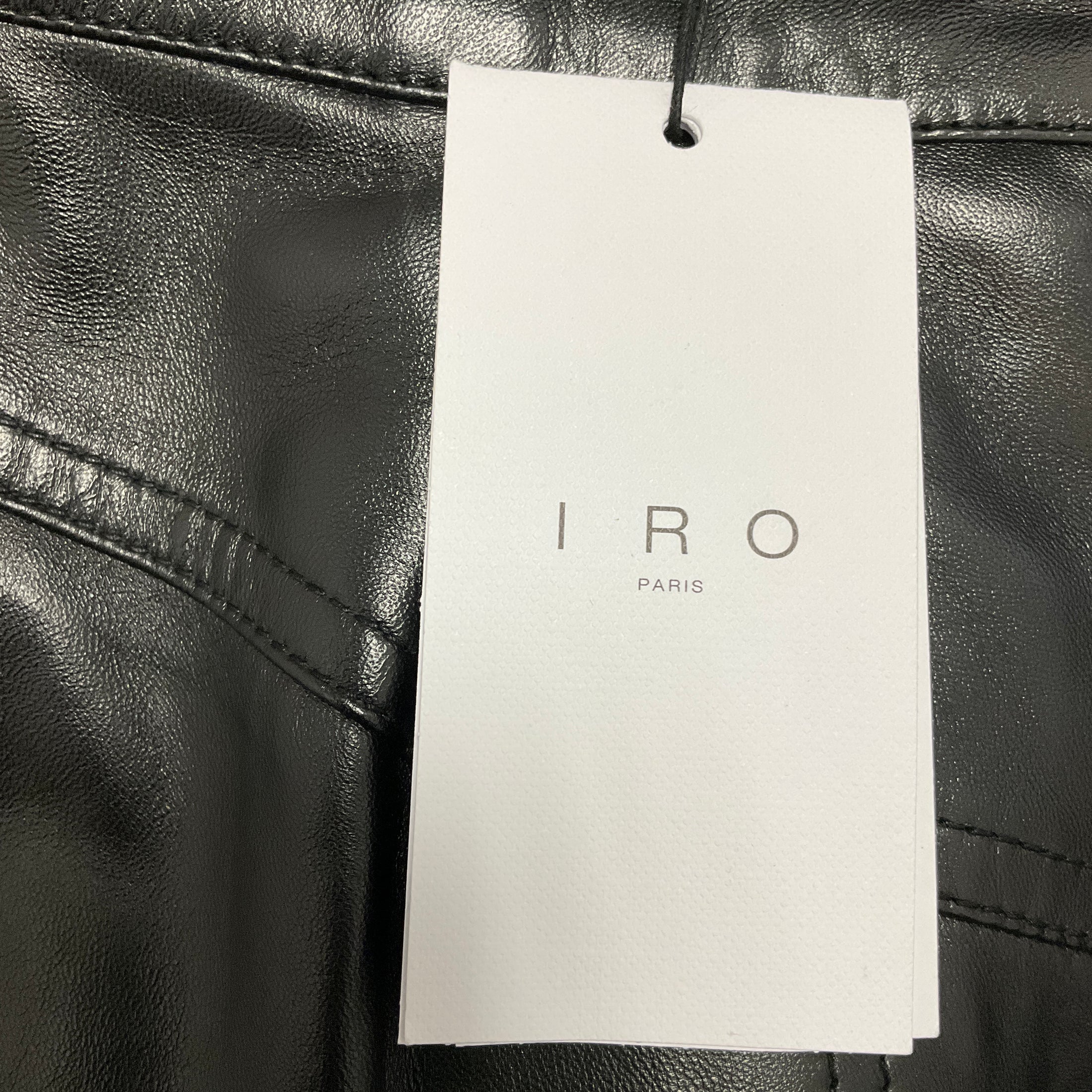 Iro Black Lamb Leather Piper Pants