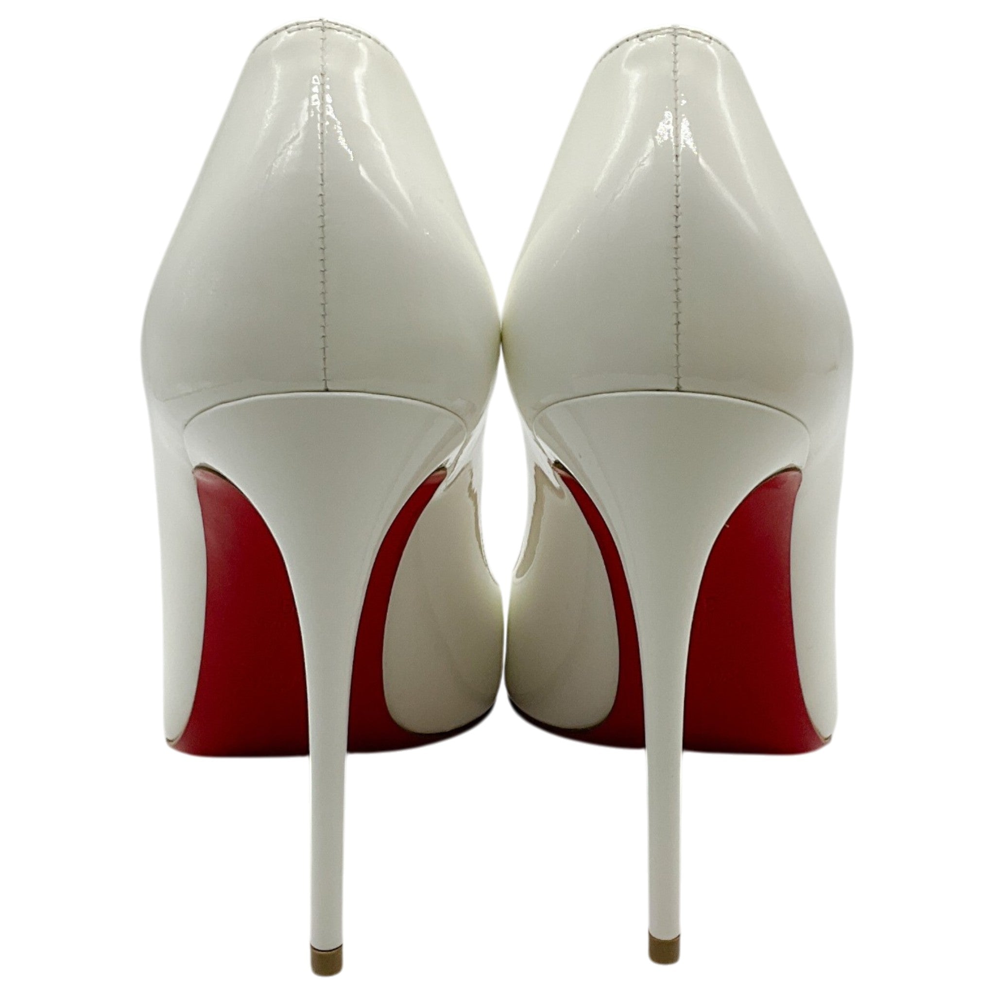 Christian Louboutin White Patent Leather Pigalle Follies Pumps