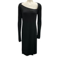 Load image into Gallery viewer, Narciso Rodriguez Black Asymmetric Stretch Jersey Midi Dress
