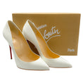 Load image into Gallery viewer, Christian Louboutin White Patent Leather Pigalle Follies Pumps
