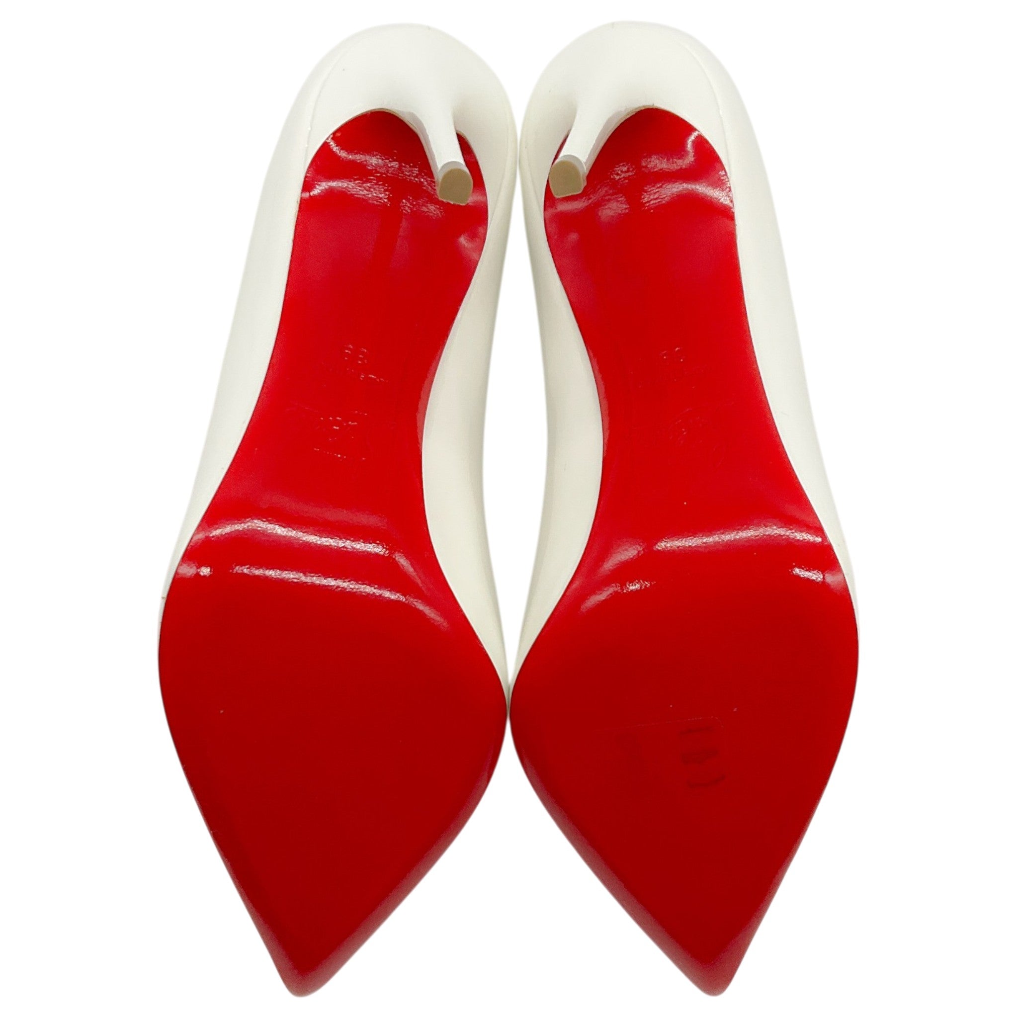 Christian Louboutin White Patent Leather Pigalle Follies Pumps