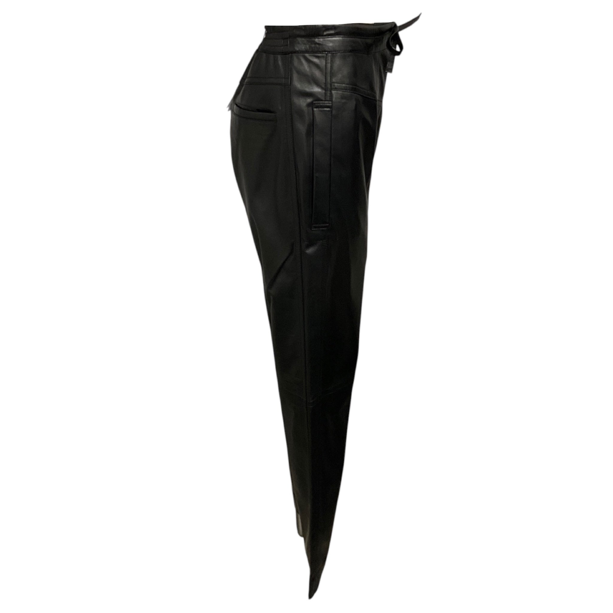 Iro Black Lamb Leather Piper Pants