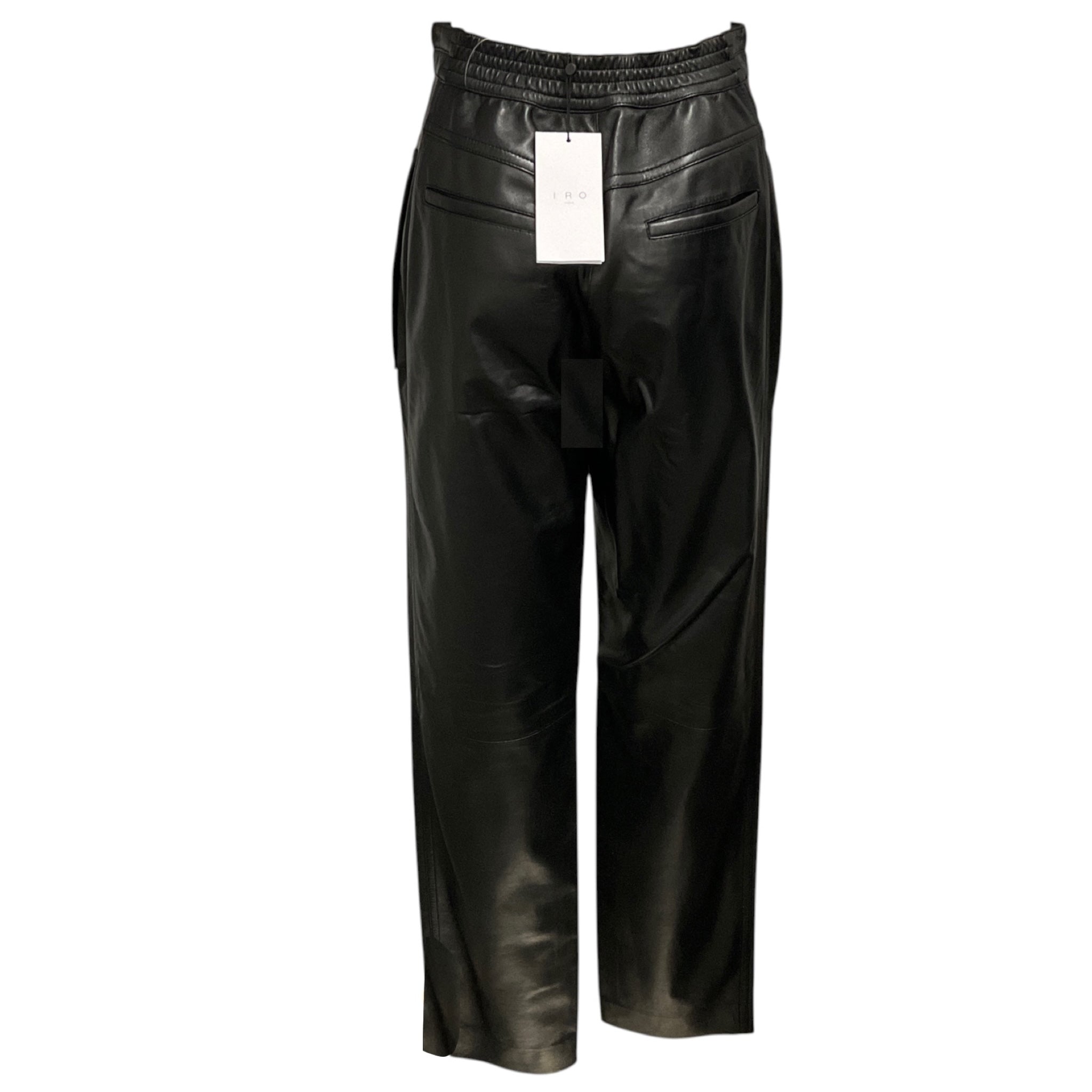 Iro Black Lamb Leather Piper Pants