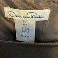Load image into Gallery viewer, Oscar de la Renta Brown / Ivory Embellished Sleeveless Silk Cocktail Dress
