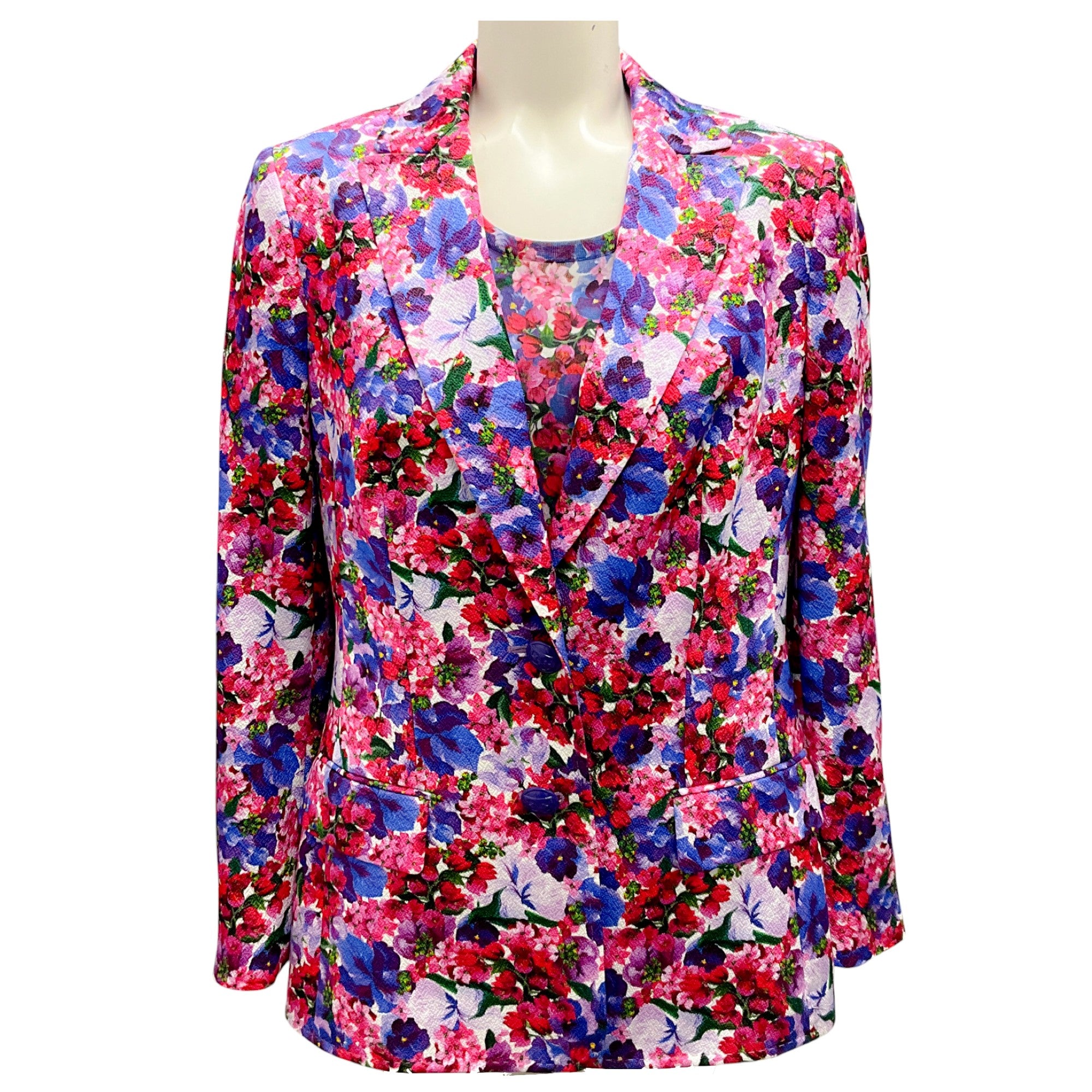 Escada Royal Purple Jacket and Top Two-Piece Set