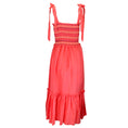 Load image into Gallery viewer, Cara Cara Hibiscus Embroidered Linen Jenny Midi Dress
