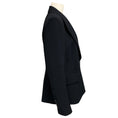 Load image into Gallery viewer, Barbara Bui Navy Blue Ribbed One Button Wool Blazer
