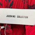 Load image into Gallery viewer, Jason Wu Collection Red / Black Printed Pleated Short Sleeved Maxi Dress
