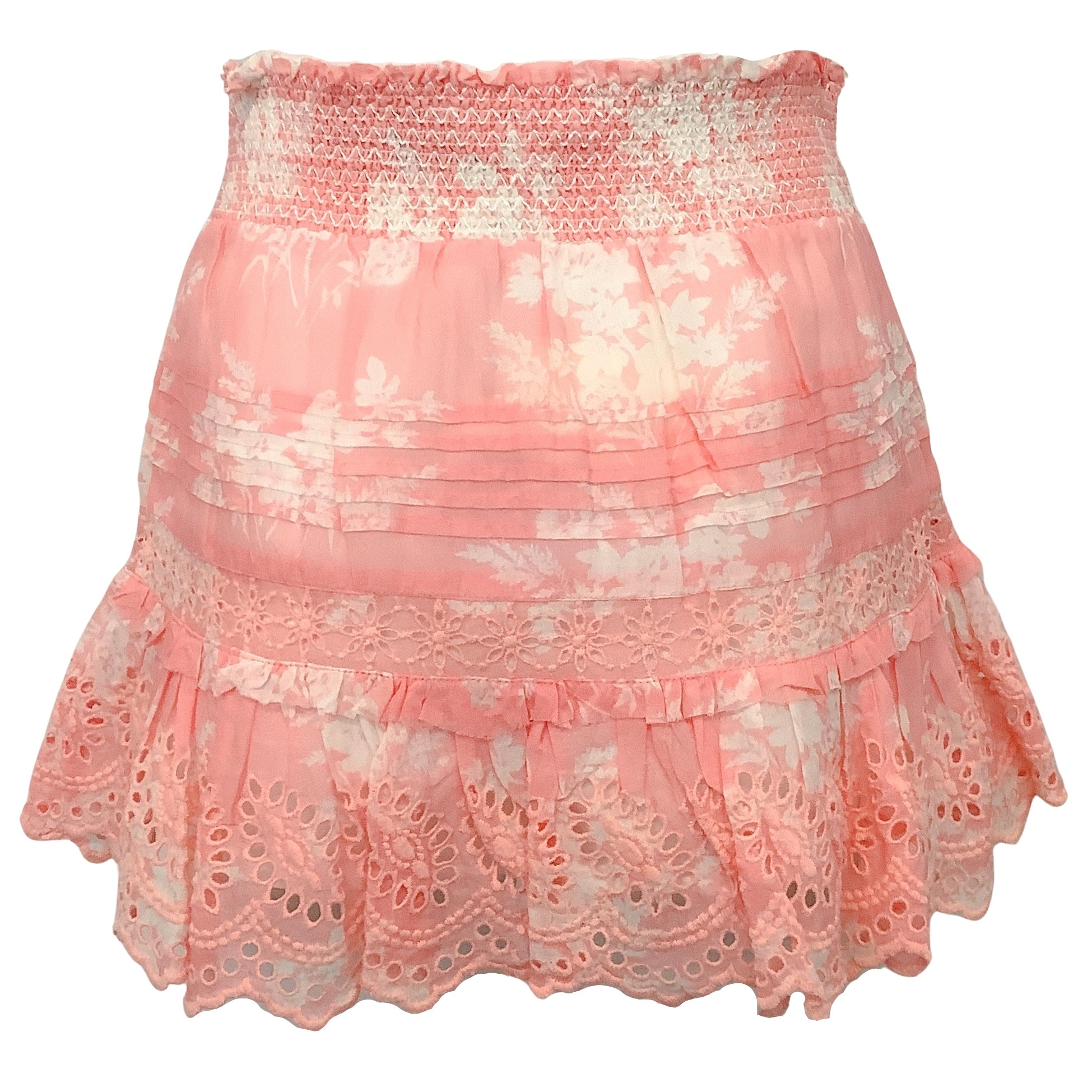 Love Shack Fancy Coral Romance Jimena Skirt
