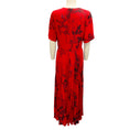 Load image into Gallery viewer, Jason Wu Collection Red / Black Printed Pleated Short Sleeved Maxi Dress
