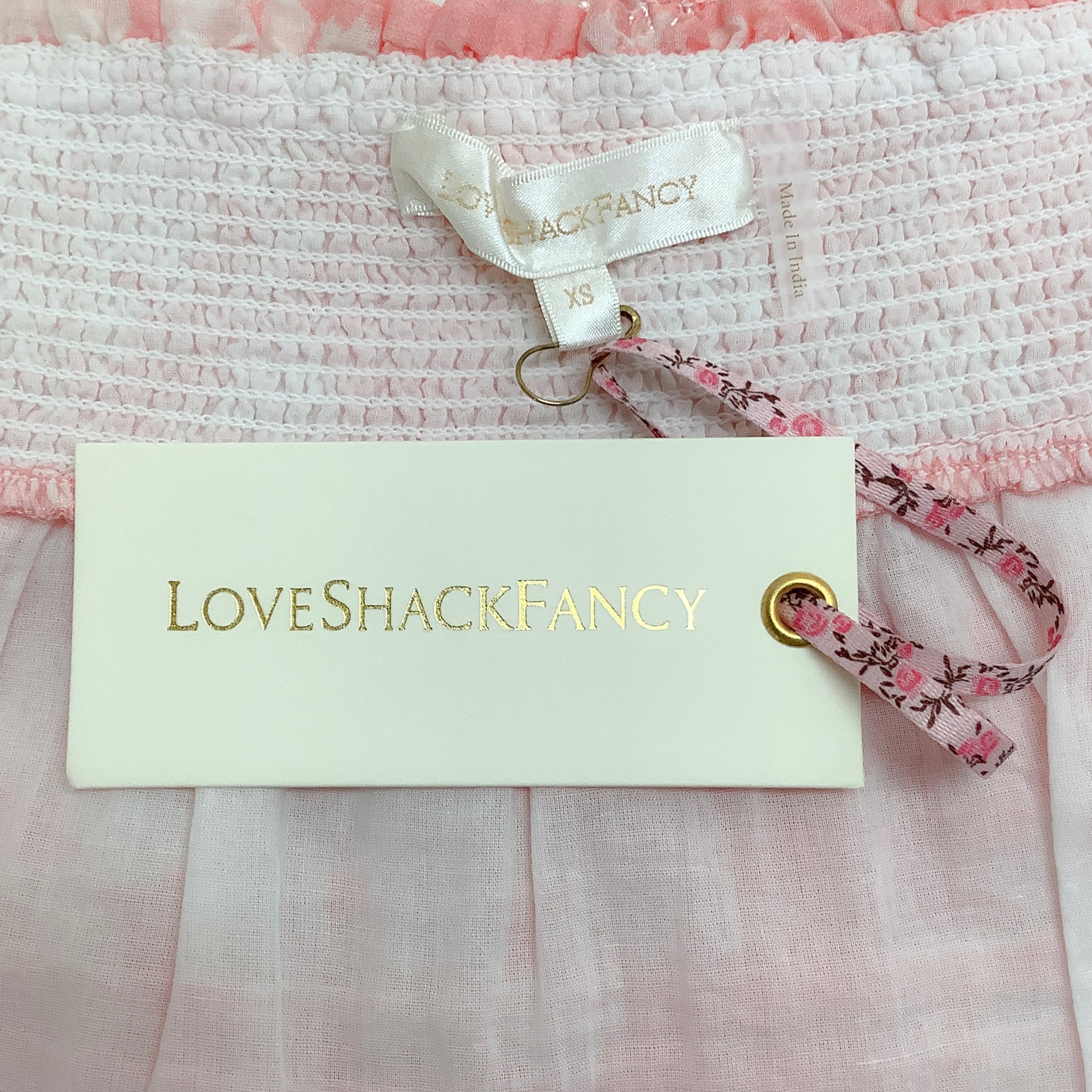 Love Shack Fancy Coral Romance Jimena Skirt