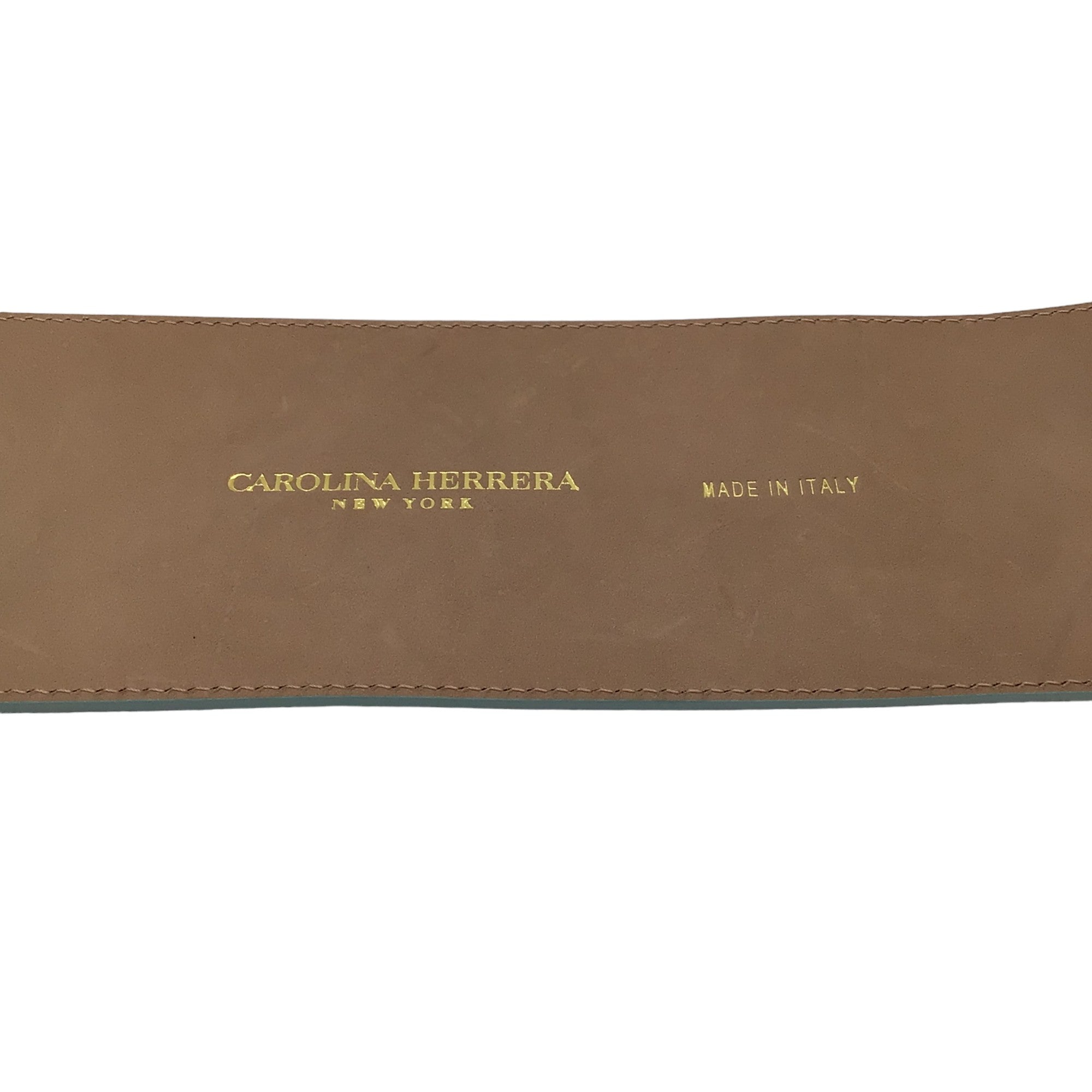 Carolina Herrera Mint Green Wide Leather Belt