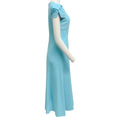 Load image into Gallery viewer, Roland Mouret Robin Blue Twist Cap Sleeve Dress
