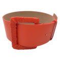 Load image into Gallery viewer, Carolina Herrera Orange Wide Leather Belt

