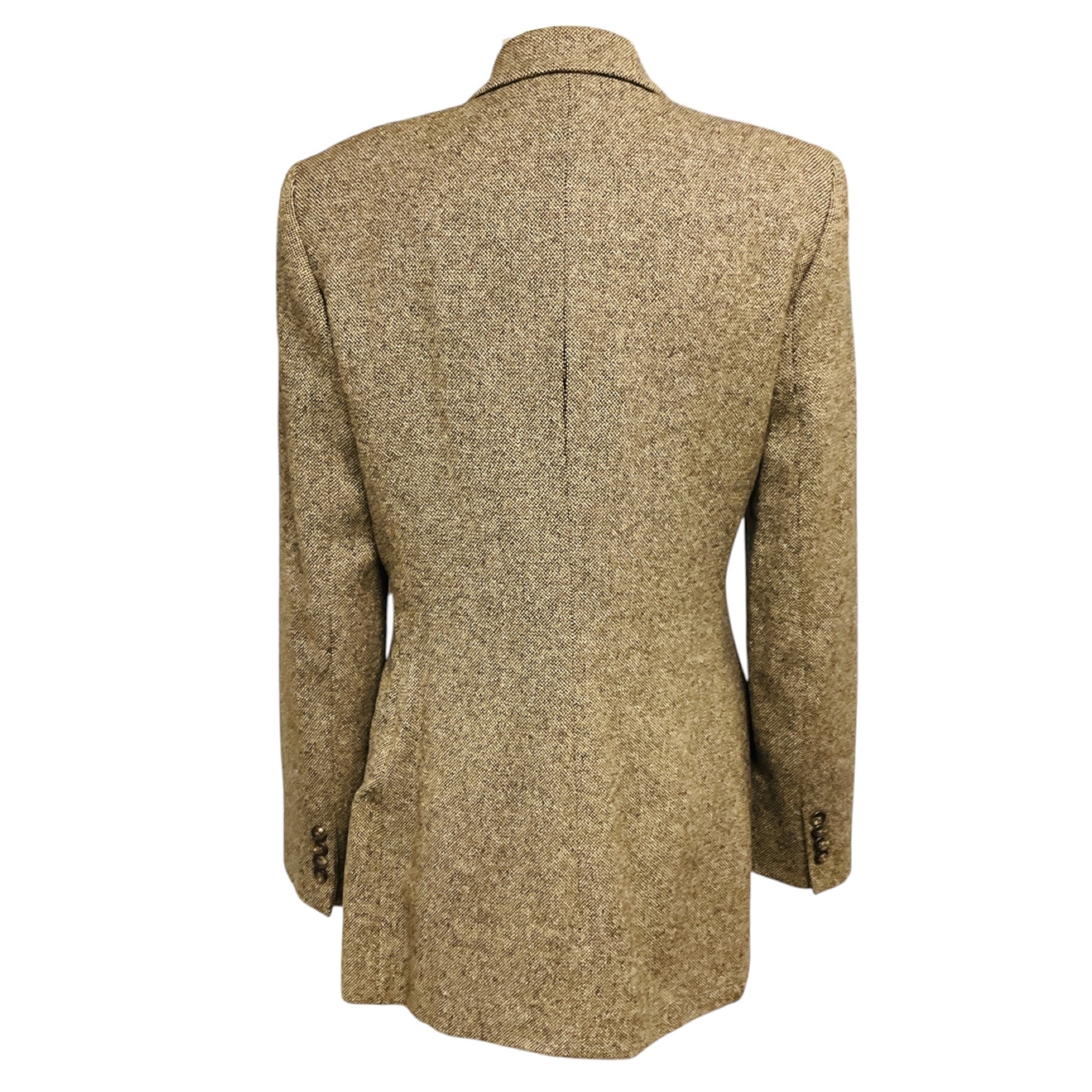 Ralph Lauren Collection Beige / Brown Classic Tweed Blazer