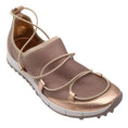 Load image into Gallery viewer, Jimmy Choo Rose Gold Metallic Leather and Mesh Sneakers

