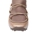 Load image into Gallery viewer, Jimmy Choo Rose Gold Metallic Leather and Mesh Sneakers
