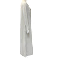Load image into Gallery viewer, Carolina Herrera Ivory / Grey Pinstriped Kaftan Maxi Dress

