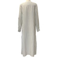 Load image into Gallery viewer, Carolina Herrera Ivory / Grey Pinstriped Kaftan Maxi Dress
