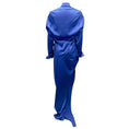 Load image into Gallery viewer, Balenciaga Blue 2018 Satin Blouse and Skirt Two-Piece Set
