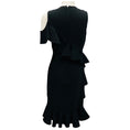 Load image into Gallery viewer, Michael Kors Collection Black Ruffled Wool Cocktail Dress
