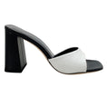 Load image into Gallery viewer, Staud Black / White Sloane Mule Sandals
