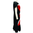 Load image into Gallery viewer, Boutique Moschino Black / Red / White Printed Crepe Midi Dress
