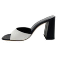 Load image into Gallery viewer, Staud Black / White Sloane Mule Sandals
