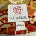 Load image into Gallery viewer, Gul Hurgel Red Multi Floral Bird Print Cotton Midi Dress with Belt
