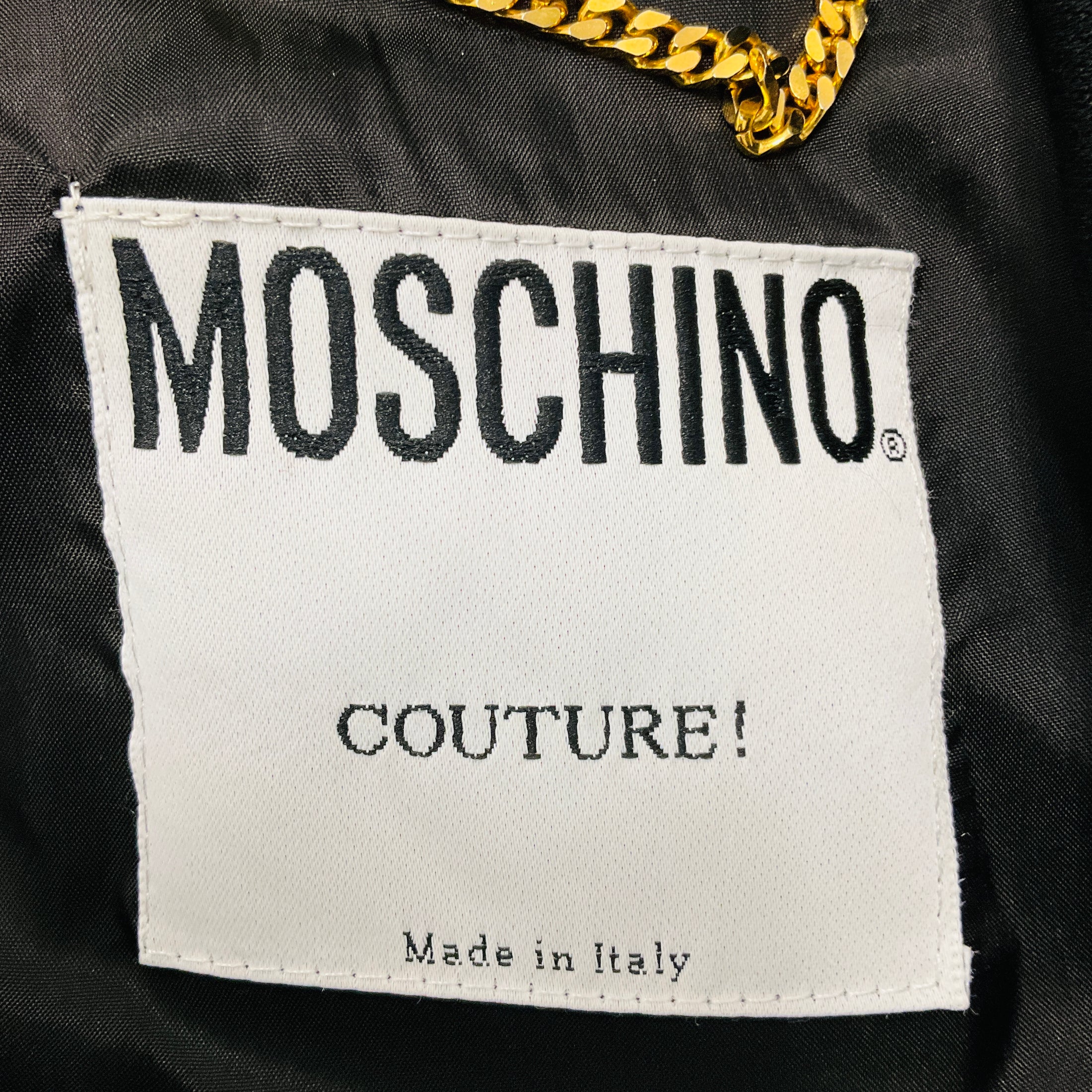 Moschino Couture Black Jersey Wrap Blazer / Jacket
