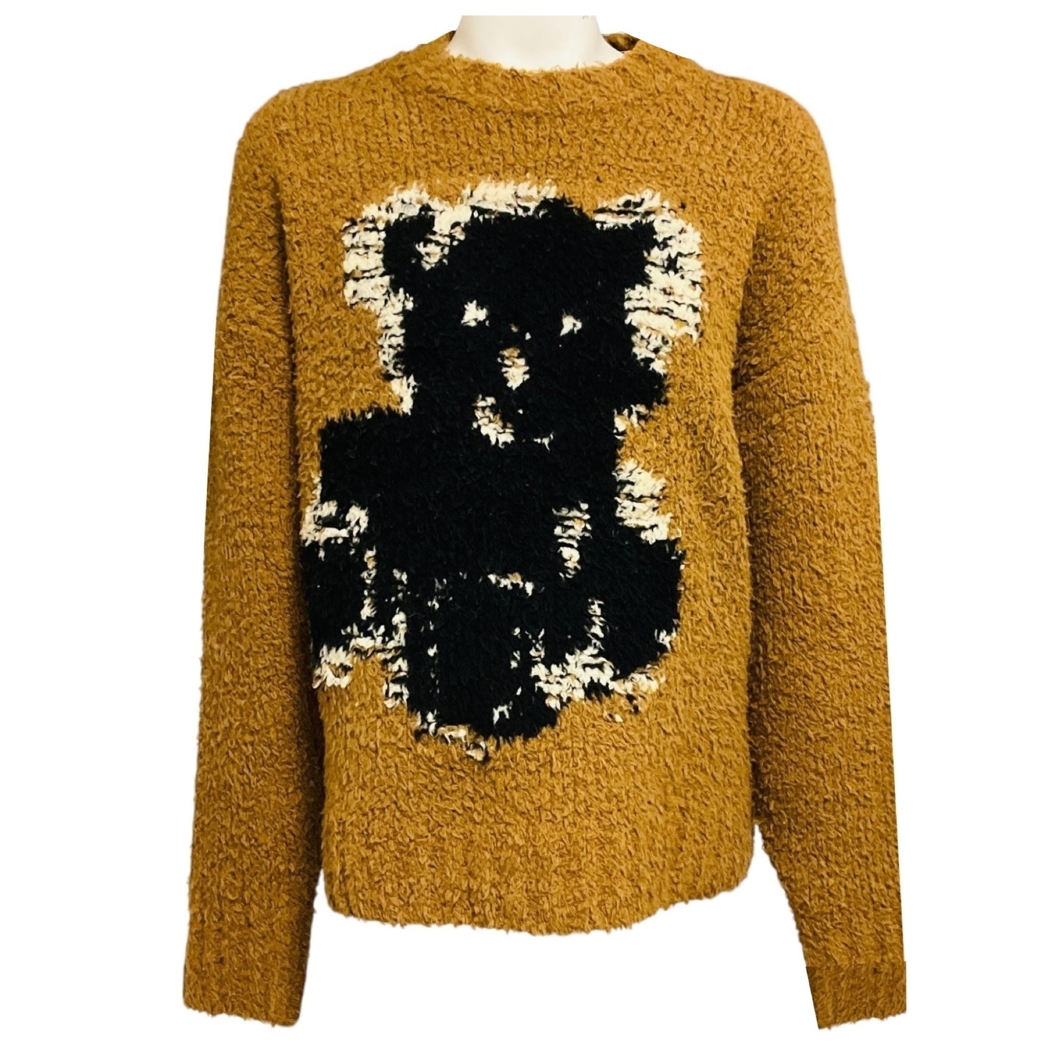 Acne Studios Khaki Beige Teddy Crewneck Sweater
