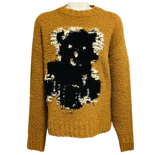 Acne Studios Khaki Beige Teddy Crewneck Sweater