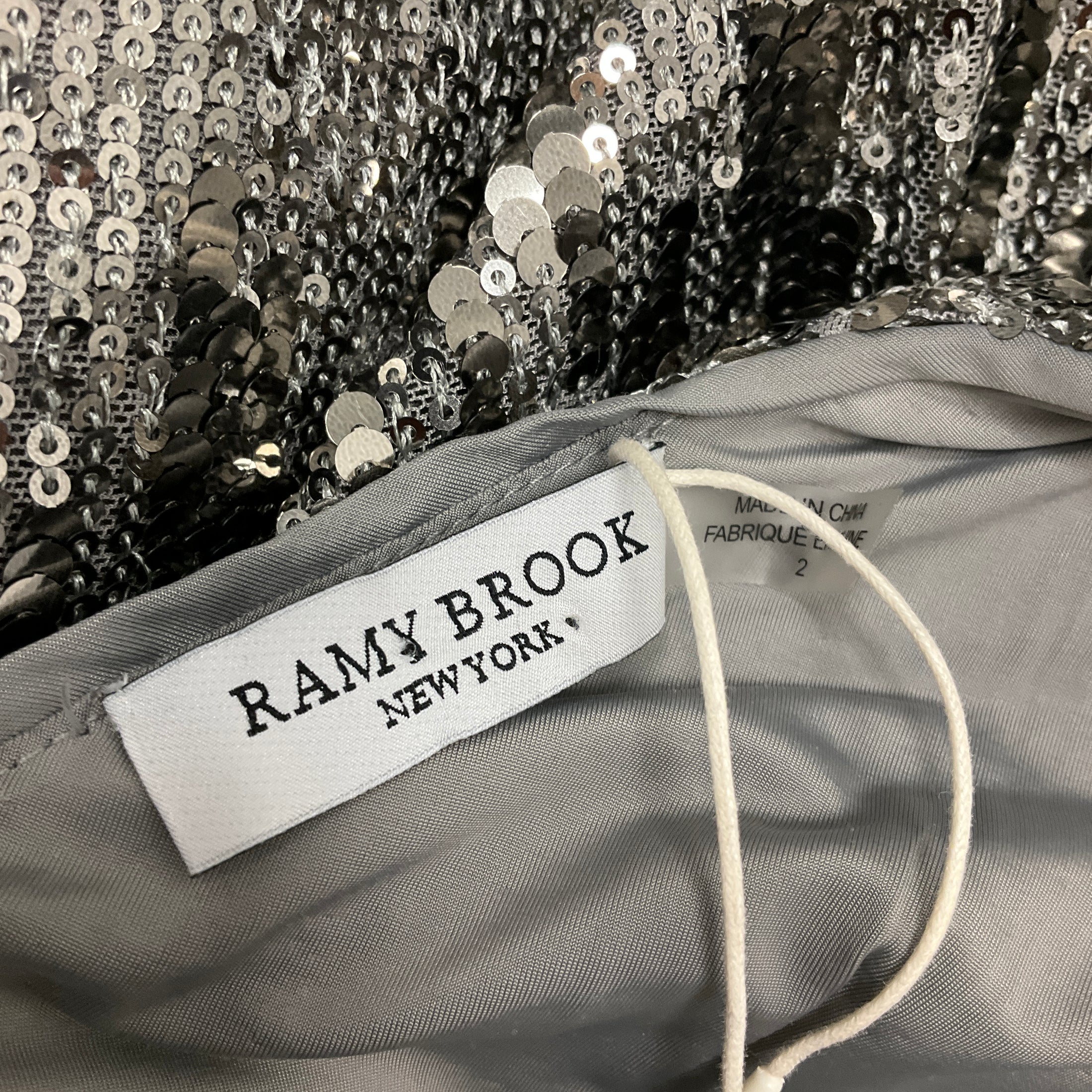 Ramy Brook Silver Sequin Lila Dress