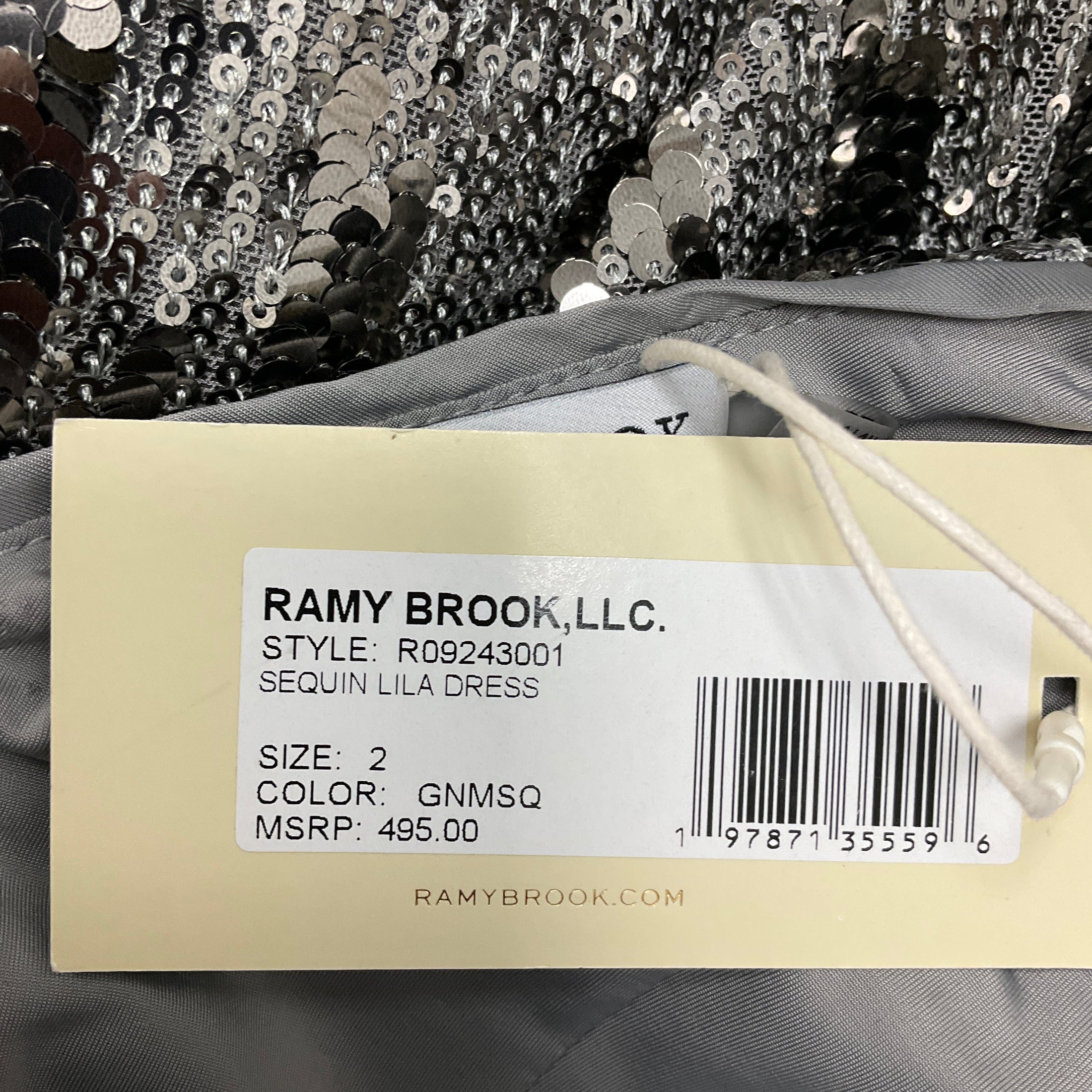 Ramy Brook Silver Sequin Lila Dress
