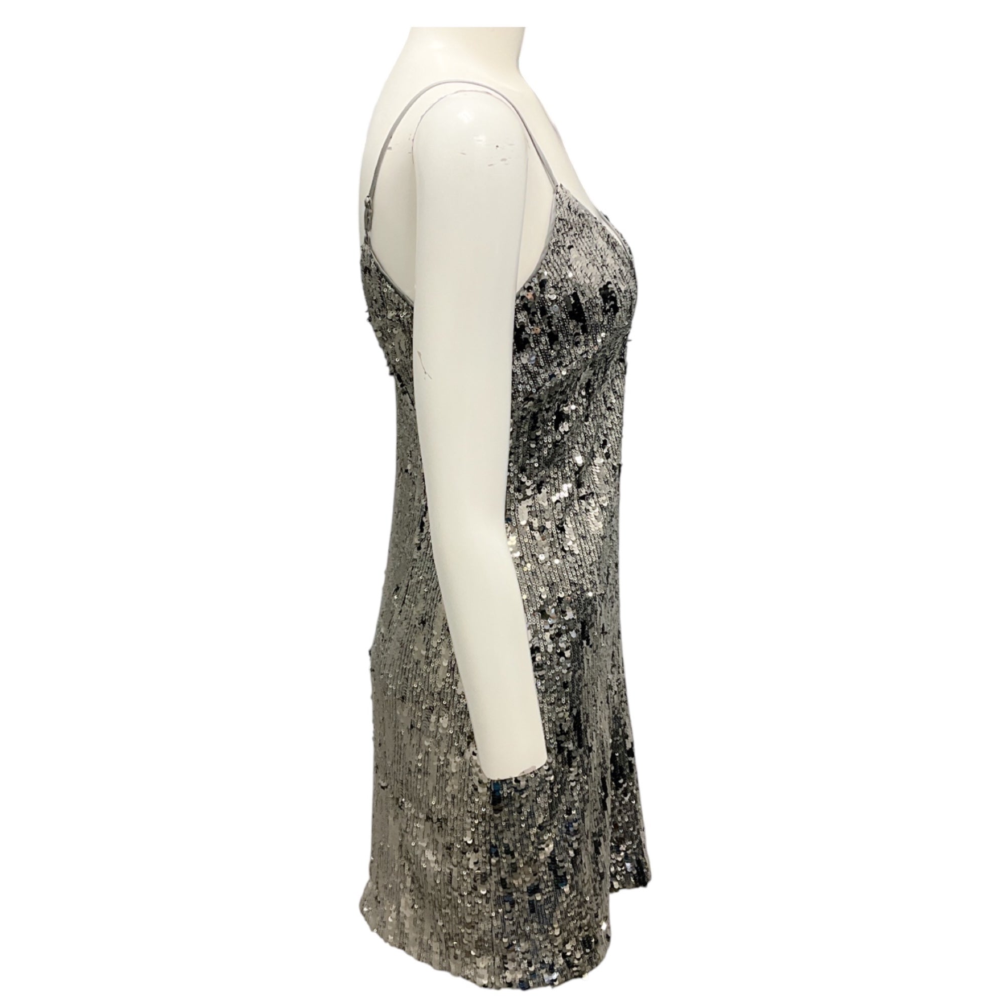 Ramy Brook Silver Sequin Lila Dress