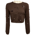 Load image into Gallery viewer, Simkhai Brown Zadie Embellished Cropped Cardigan
